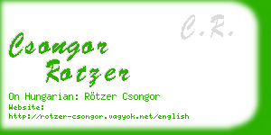 csongor rotzer business card